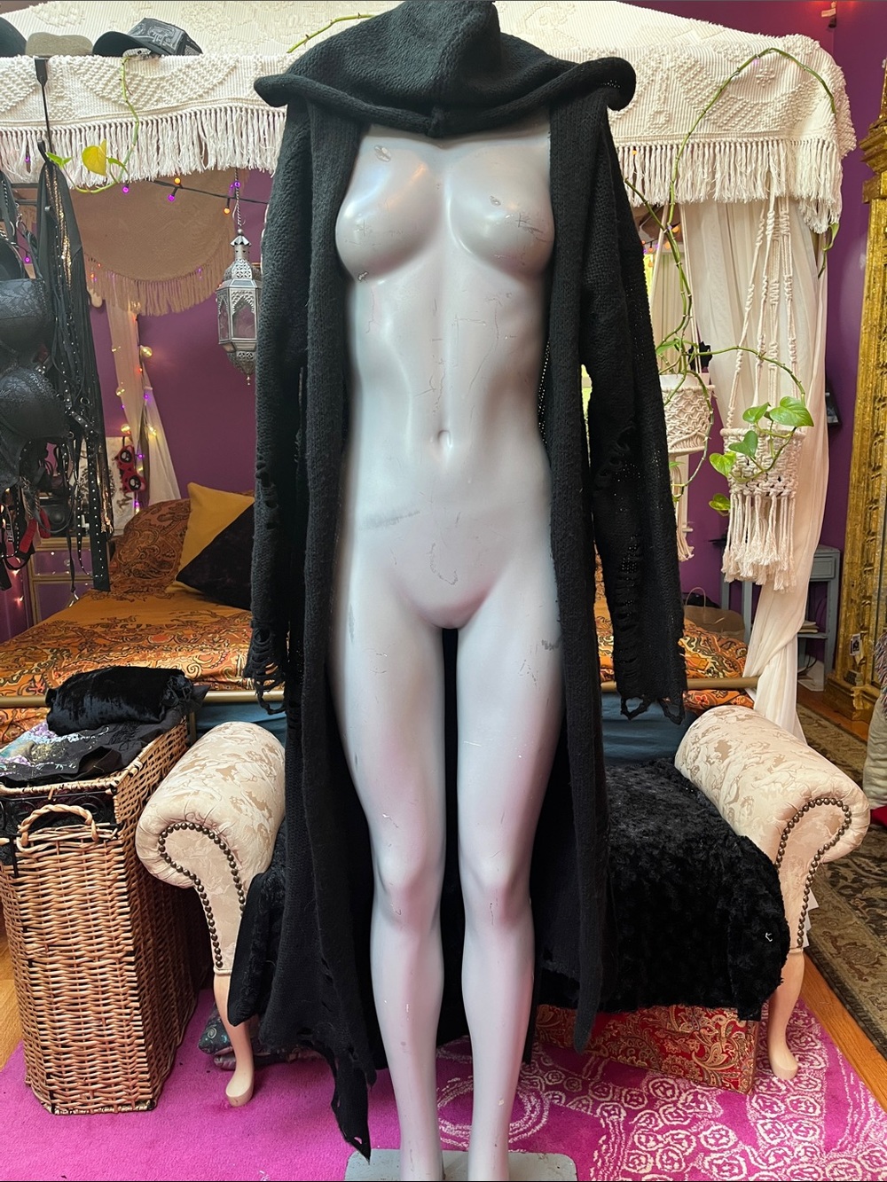 Killstar Ensley Cardigan duster with hood